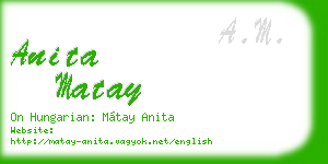 anita matay business card
