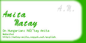 anita matay business card